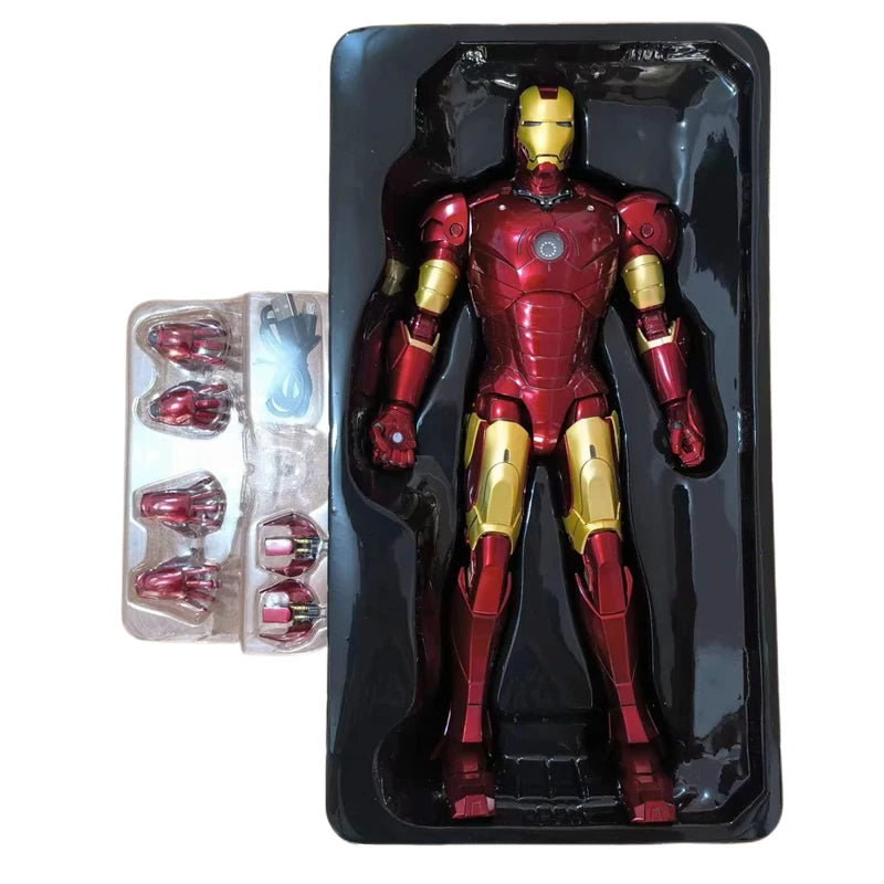 ZDTDS Original 1/5 36CM Iron Man MK50 MK3 LED-Beleuchtung 10-jähriges Jubiläum Tony Stark Modell Actionfigur Geschenk
