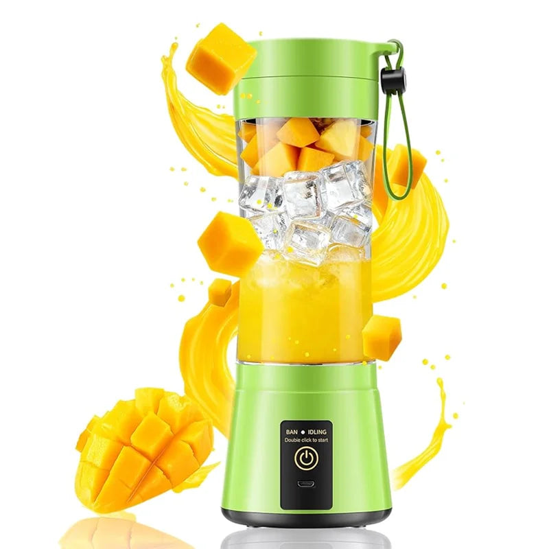 Mini-mixeur de jus domestique 380 ml, presse-agrumes électrique USB rechargeable, mixeur à smoothies portable pour pique-nique en extérieur