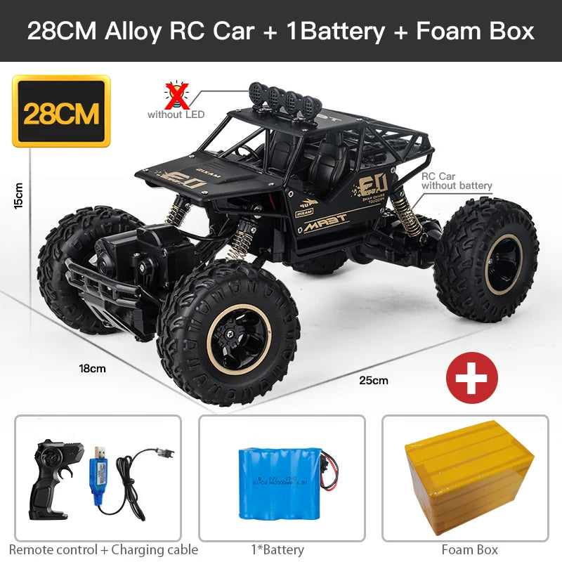 ZWN 1:12 / 1:16 4WD RC Auto mit LED-Lichtern 2.4G Funkfernsteuerung Autos Buggy Offroad-Kontroll-LKWs Jungen Spielzeug für Kinder