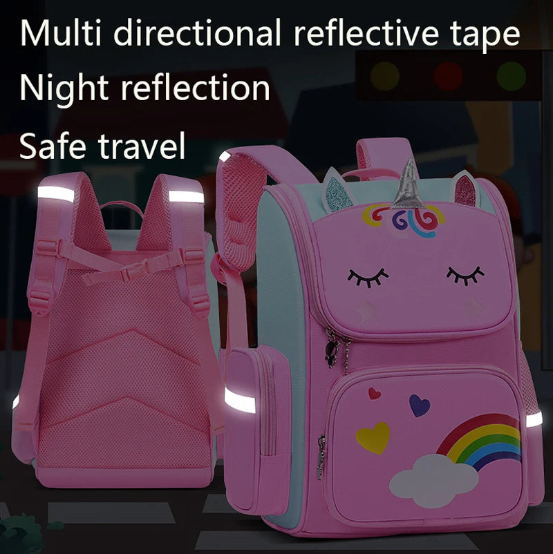 Kinderrucksack für Mädchen Einhorn Kinderrucksack Regenbogenaugen Schultasche Teenager Mädchen Rucksack für Reisen Wasserdicht Mochilas