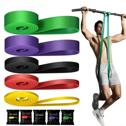 Unisex Fitness Band Pull Up Elastic Rubber Bands Resistance Loop Energy Set Home Gym Workout Expander Strengthen Trainning