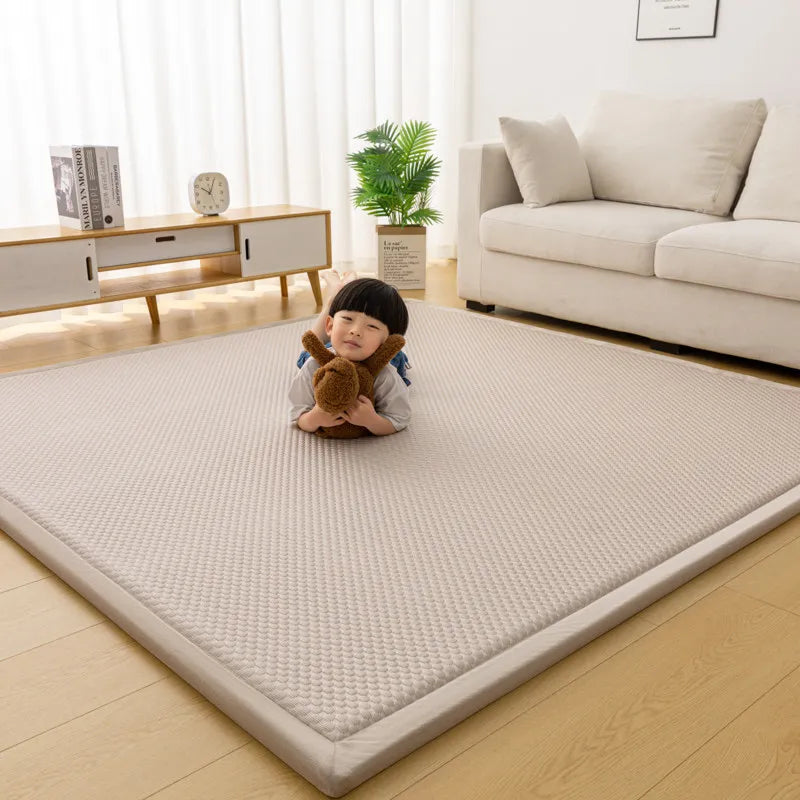 Bodenmatte 3 cm dick, weiche Sitzunterlage für Schlaf-Bodenmatratzen, Wohnzimmer-Kühlmatten zum Krabbeln, rutschfest, maßgefertigte Tatami-Matte