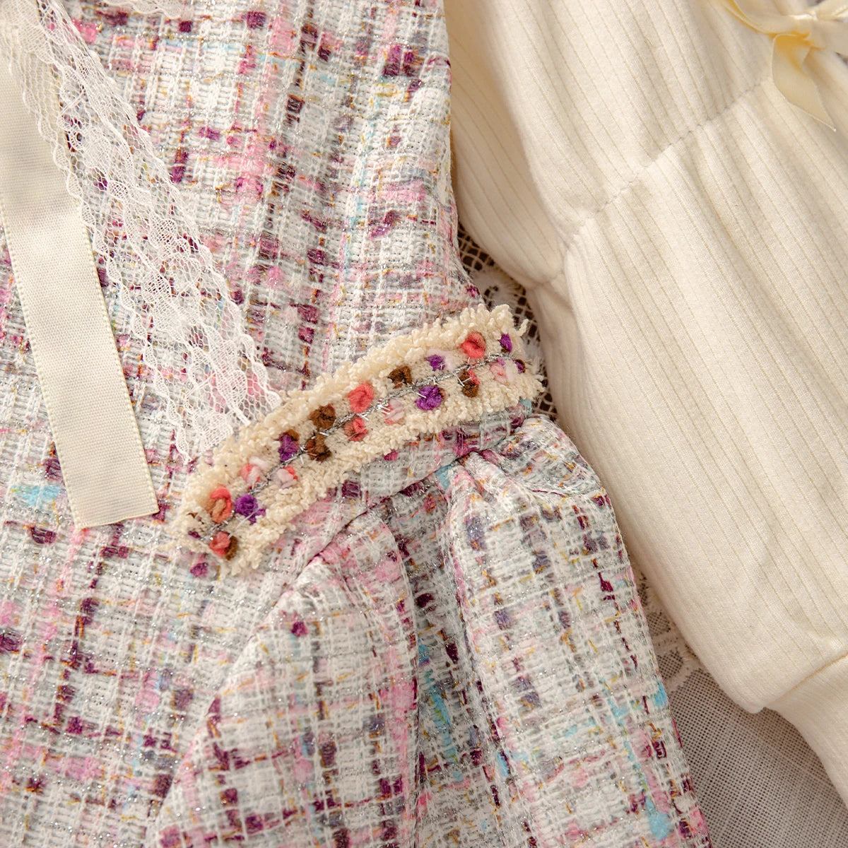 Frühling Und Herbst Neu Schleife Langarm Baby Mädchen Kleid, Prinzessin Stil Kinderkleidung Für Babys Im Alter Von 9 Monaten Bis 3 Jahren