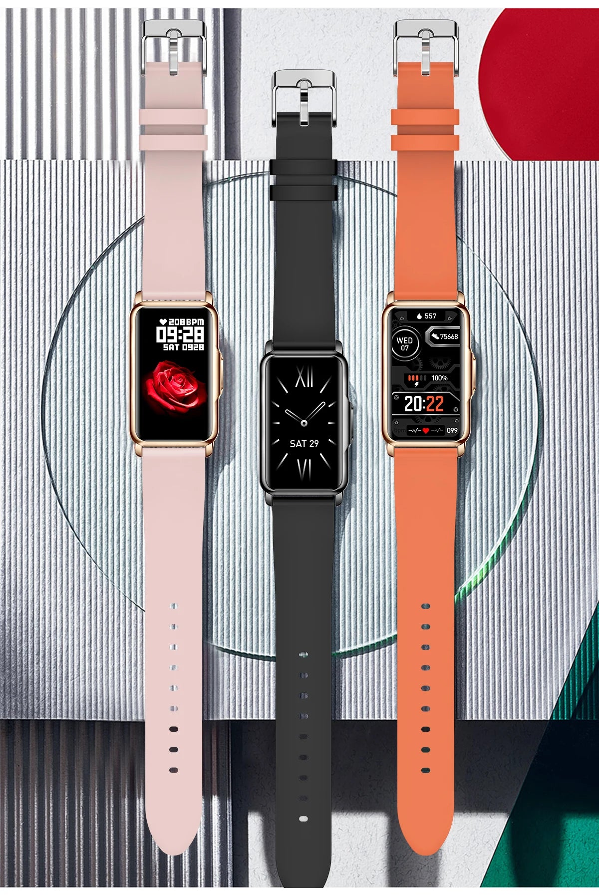 Für Android IOS Smart Armband Frauen Smartwatch Männer Herzfrequenz Blutsauerstoff Wasserdicht Sport Smart Band Uhr Für Damen +Geschenk