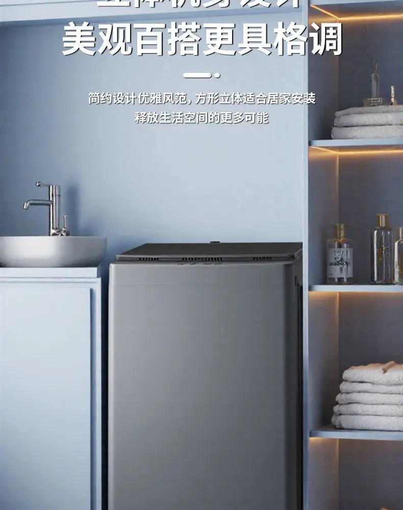 10KG 15KG Compact Top Loading Washer Dryer Fully Automatic Small Household Dormitory Apartment Washing Machine