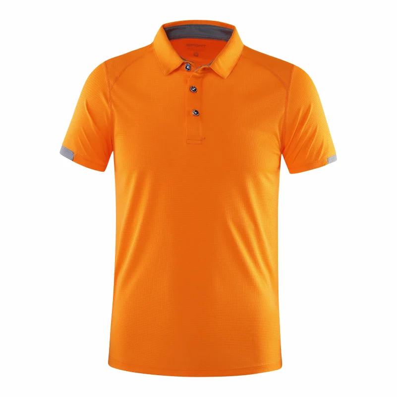 Schnell trocknendes Kurzarm-POLOSHIRT Für Outdoor-Sport und Fitness Atmungsaktives und kühles Mesh-Revers-Oberteil