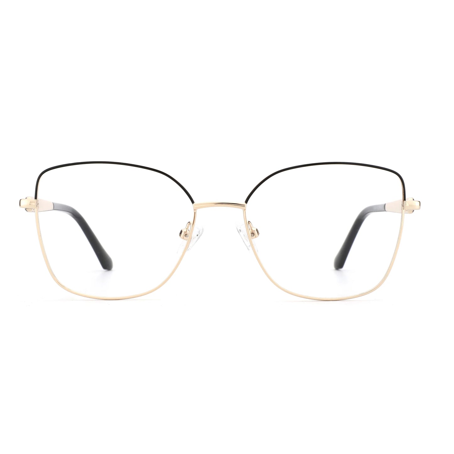ZENOTTIC S Größe Modische Metall-Schmetterlings-Korrektionsbrille für Damen Gleitsicht-Mehrstärken-Optikgläser Myopie-Brille