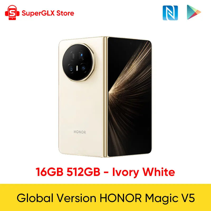HONOR Magic V5 Version globale 5G Smartphone pliable Snapdragon 8 Elite Écran LTPO OLED 7,95 pouces Batterie 5820 mAh SuperCharge 66 W