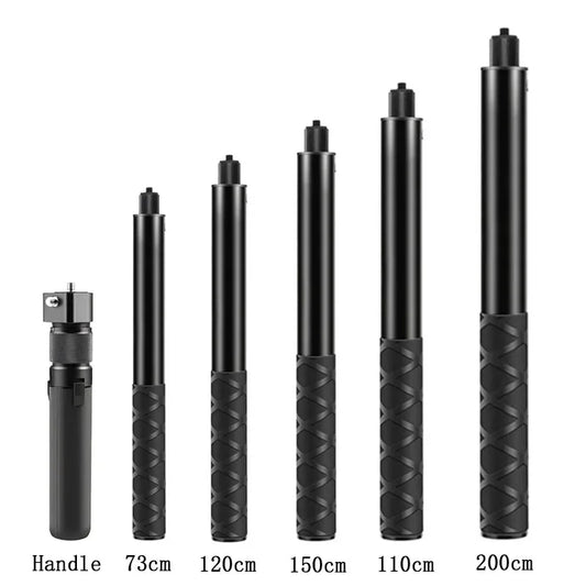 Selfie-Stick-Bundle-Griff für Insta360 X4 X3 X2 GoPro 12 11 10 9 DJI Action 4 3 SJCAM Kamera Bullet Time Unsichtbarer Selfie-Stick
