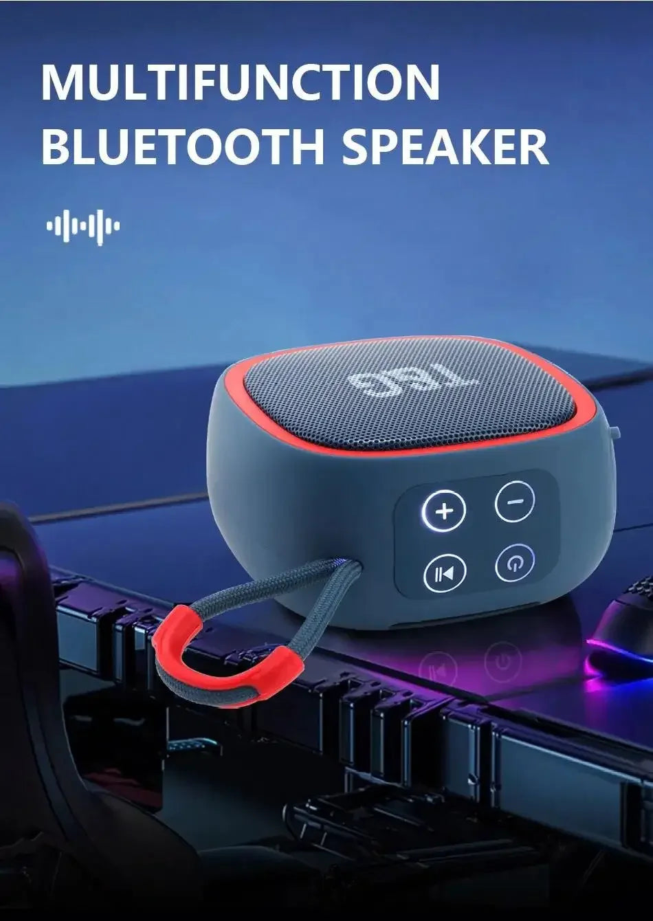 Portable Bluetooth Speaker Radio FM Mini Wireless Waterproof Subwoofer Sound Box Music Caixa De Som Small Woofer Column Bass Mp3