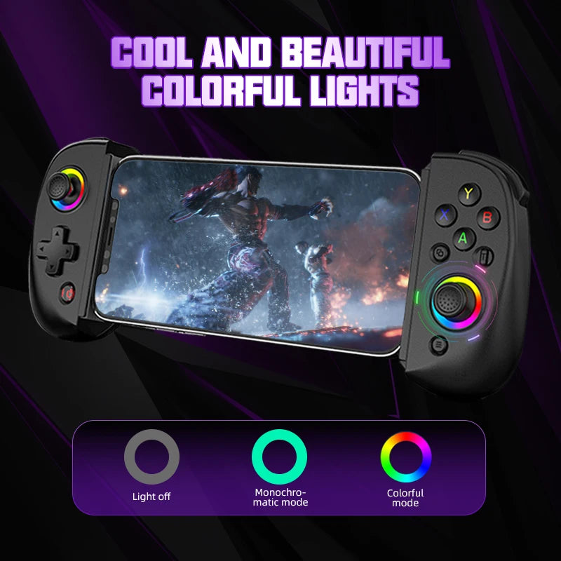 VILCORN D8 Gaming Dual-Hall-Effekt RGB Controller Streaming Gamepad für Tablet Android PS4 Switch PC Joystick