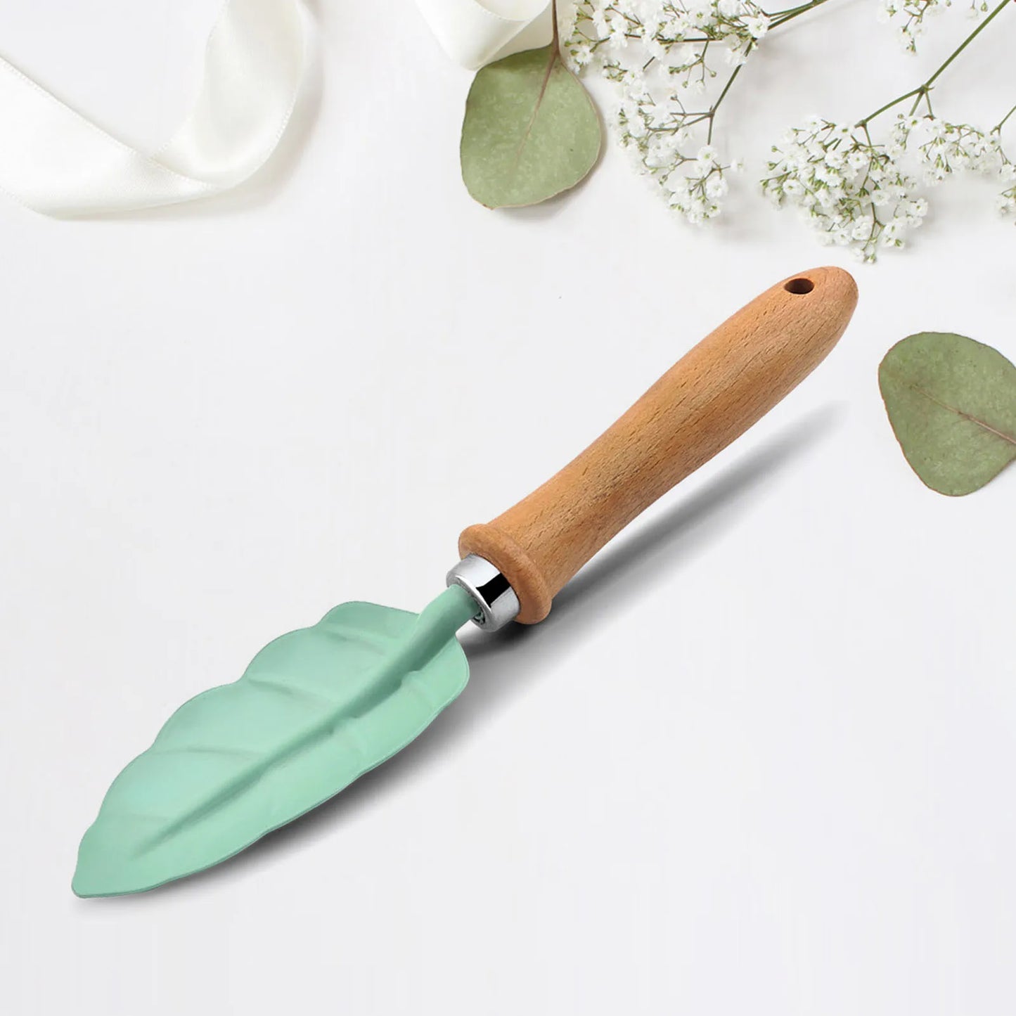 Petit kit d'outils de jardinier, coloré, sûr, avec manche en bois, pelle, râteau, fourche, ensemble de cadeaux de jardinage pour enfants et filles