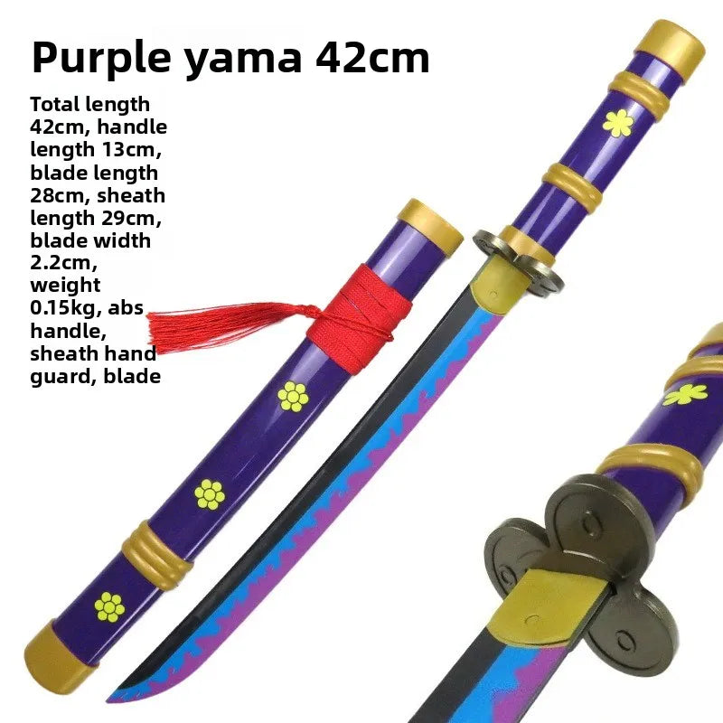 42cm/16.53in Anime Zoro Katana Épées Modèle Samurai Accessoires Cosplay Périphériques En Bois Avec Fourreau Ornements De Collection Jouets Garçons