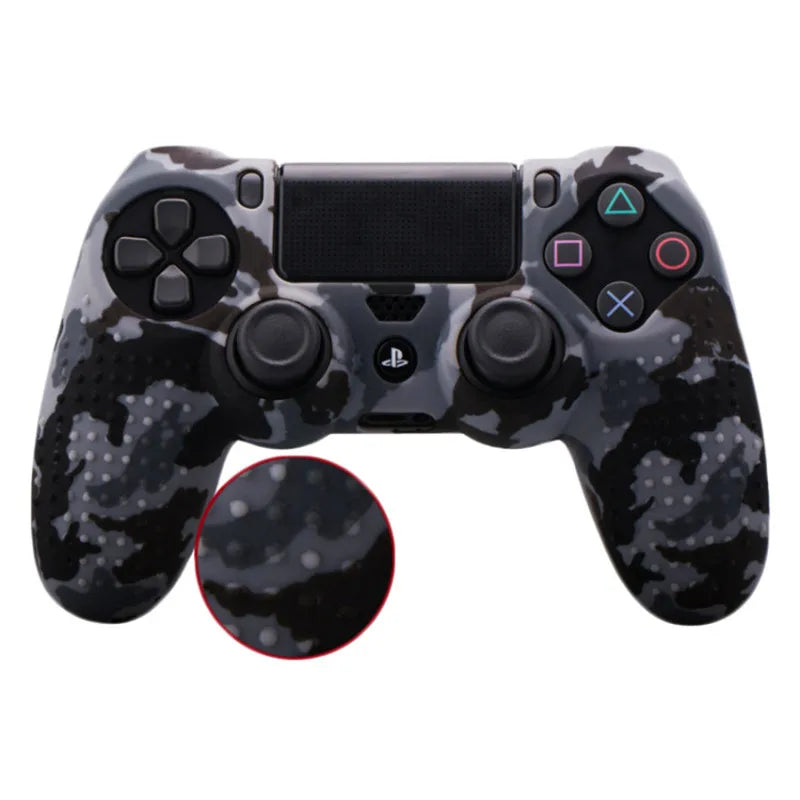 Coque de protection antidérapante en silicone souple pour manette SONY Playstation 4 PS4, compatible avec les gamepads PS4 Pro Slim