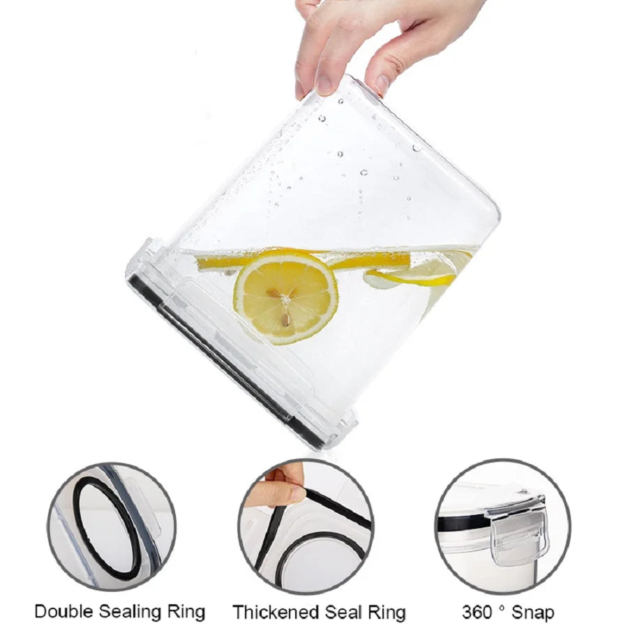 Lot de 2/3/4 boîtes de conservation pour céréales (2,5L 84oz), Contenants alimentaires hermétiques pour l'organisation de la cuisine et du garde-manger, Céréales