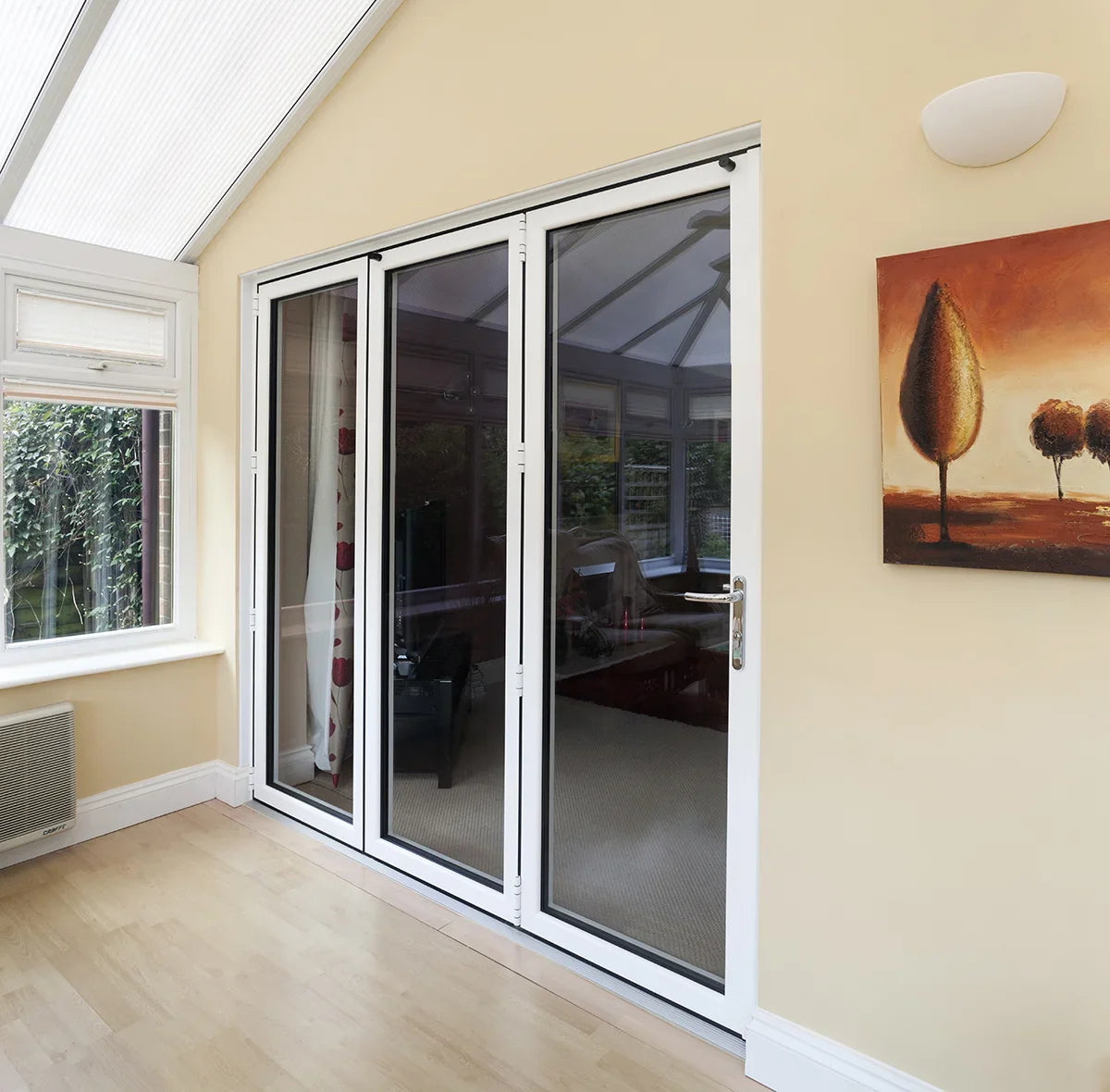 Folding Door for Patio Balcony Exterior Metal Accordion Door Tempered Glass Custom-Made Thermal Break Aluminum Bifold Doors
