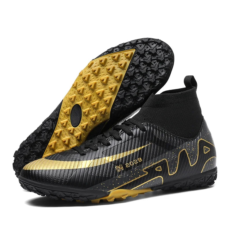 Chaussures de football roses tendance pour hommes, légères et professionnelles, chaussettes intégrées, chaussures de football pour hommes, antidérapantes, originales, baskets de football pour l'extérieur