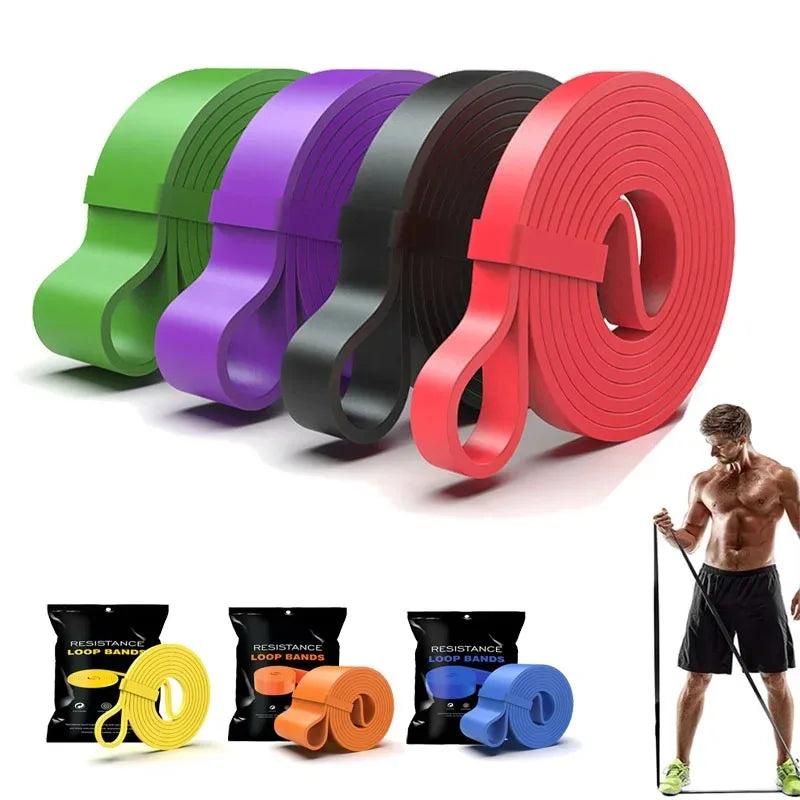 Ensemble de bandes de résistance robustes, en latex, élastiques pour Pilates, entraînement, fitness, aide aux tractions, musculation, exercice