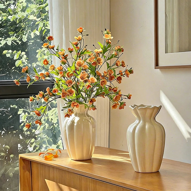 Vase à fleurs en céramique, Centre de table décoratif, Vase esthétique, Vases pour plantes hydroponiques, Ornement de bureau, Décoration d'intérieur