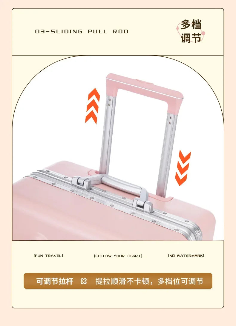 Nouvelle valise trolley universelle à roulettes 18 pouces 2024, sac de maquillage cabine pour hommes et femmes