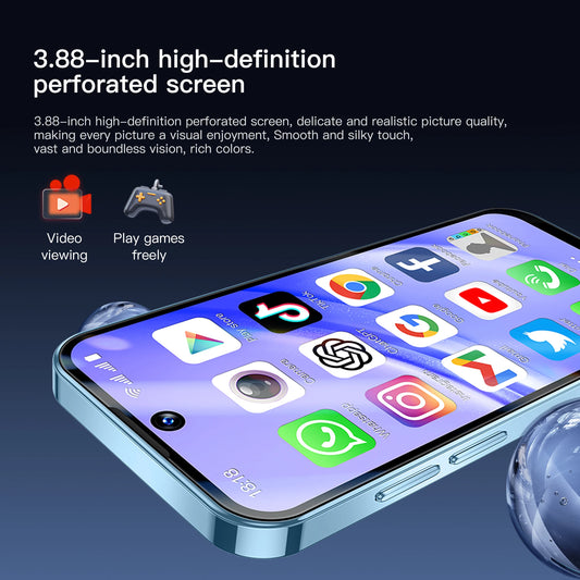 SERVO 19PRO Android Mini Smartphone 4G Cellular 6GB+128GB 3.88" HD Display Face Unlock 2 SIM Small Mobile Phones GPS Play Store