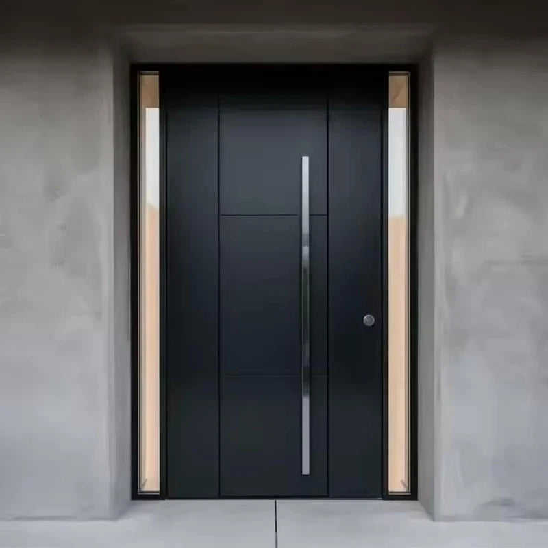 Portes d'entrée Villa Maison Porte pivotante principale Extérieure Entrée Portes battantes de sécurité Aluminium Décoration intérieure Sur mesure