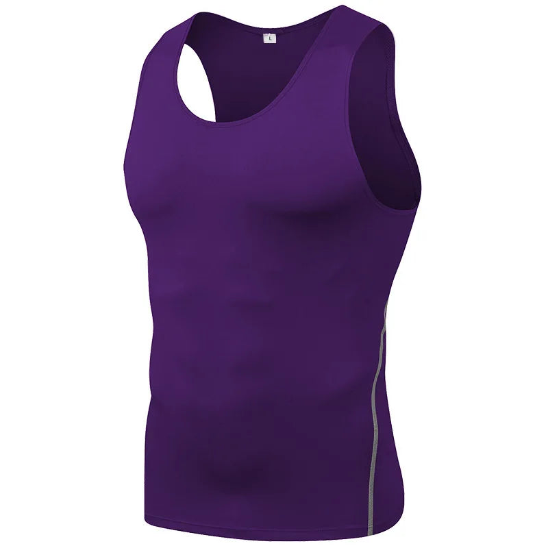 Herren Kompressionsshirt Ärmelloses Tanktop Herren Schnelltrocknend Workout Fitness Gym Baselayer Unterhemd Bodybuilding Laufweste