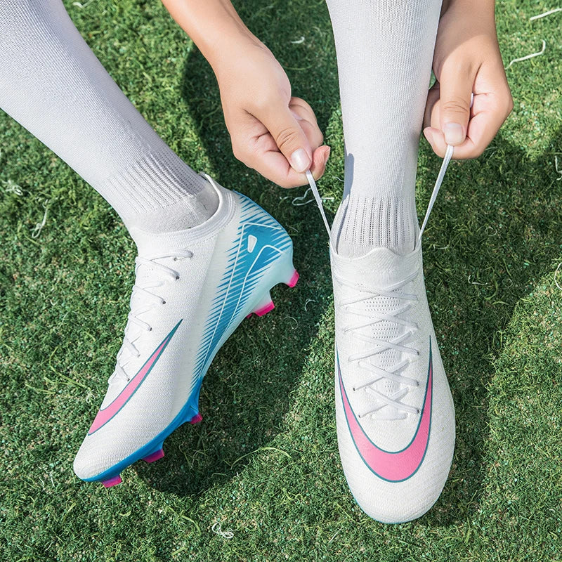 Nouvelles chaussures de football antidérapantes pour terrains de football, bottes d'entraînement, matchs, baskets unisexes de haute qualité pour adolescents, Chuteira De Campo