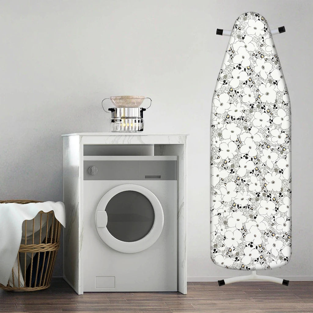MZXcuin Ironing Board Covers (140x50 cm) Drawstring Tightening with Thick Felt Padding, Easy Fit, Scorch Resistant