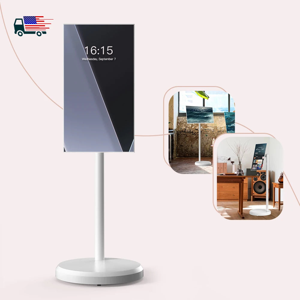 Android Tablet Smart Television in Cell Touch 21,5 Zoll LCD-Bildschirm Beweglicher kabelloser rollbarer Smart TV mit 5 Stunden Akkulaufzeit