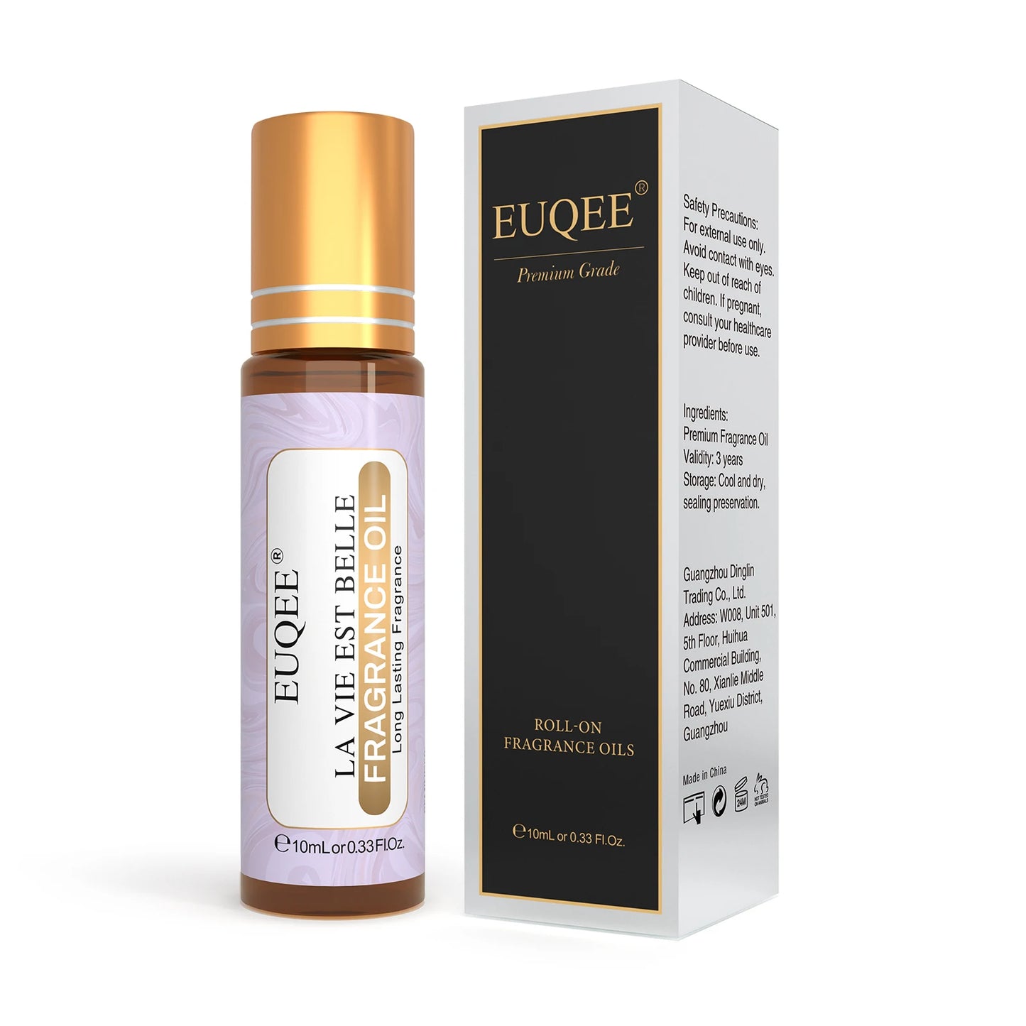 EUQEE 10ml Damen Roller Duftöl – Kokosnuss Vanille Bubble Gum Bright Crystal Bombshell Midnight Rose Angel Aromaöle