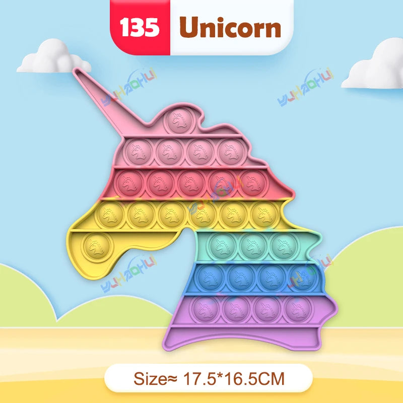 Regenbogen Pop Push Bubble Fidget Anti Stress Spielzeug für Erwachsene Kinder besondere Bedürfnisse sensorisches Spielzeug interaktives Spielzeug für Kinder