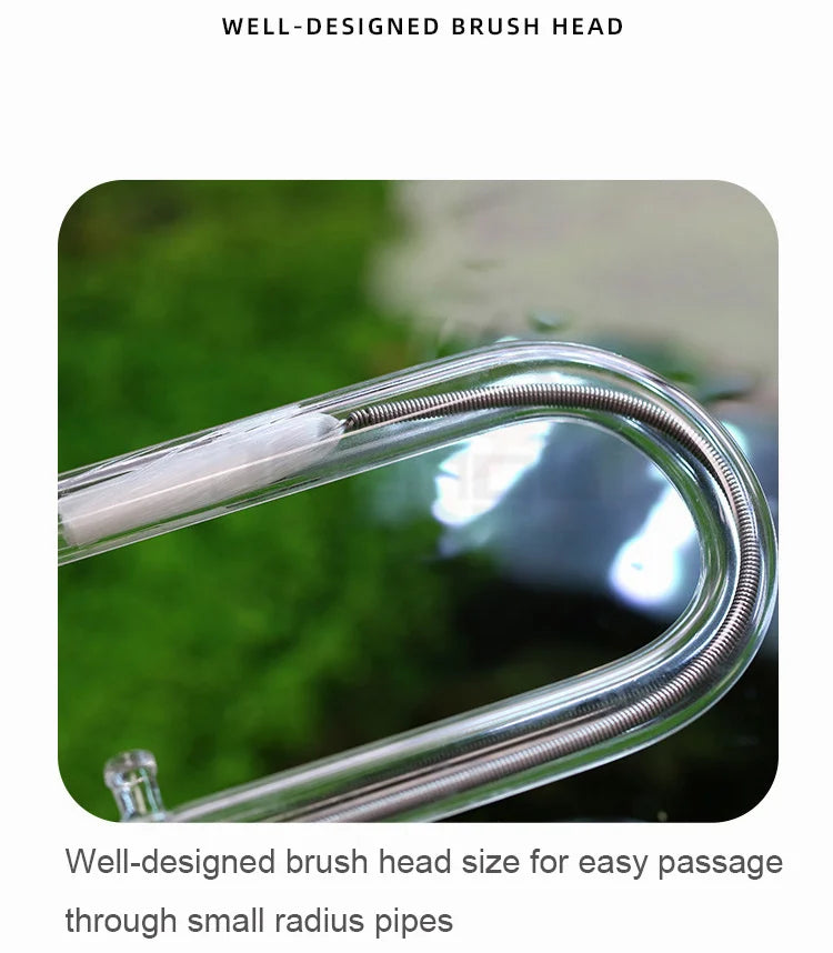 Aquarium Spring Brush Zubehör Fischglas Reinigungsgeräte Aquarium Filter Terrarium Angelartikel Pflanzenreiniger