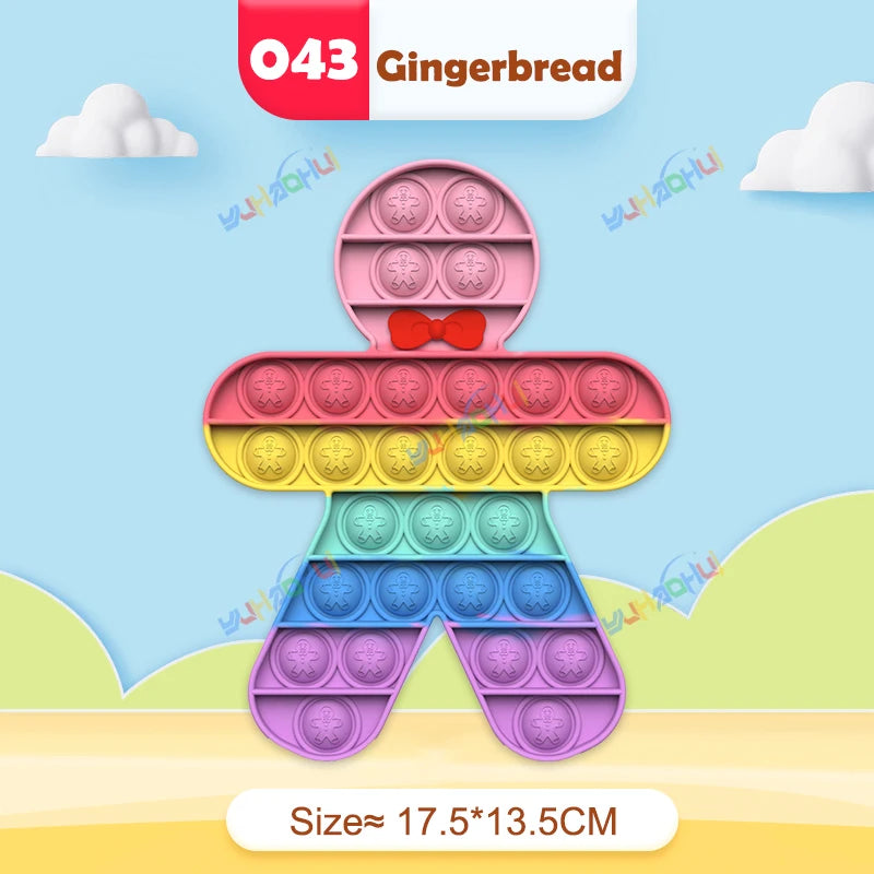 Regenbogen Pop Push Bubble Fidget Anti Stress Spielzeug für Erwachsene Kinder besondere Bedürfnisse sensorisches Spielzeug interaktives Spielzeug für Kinder