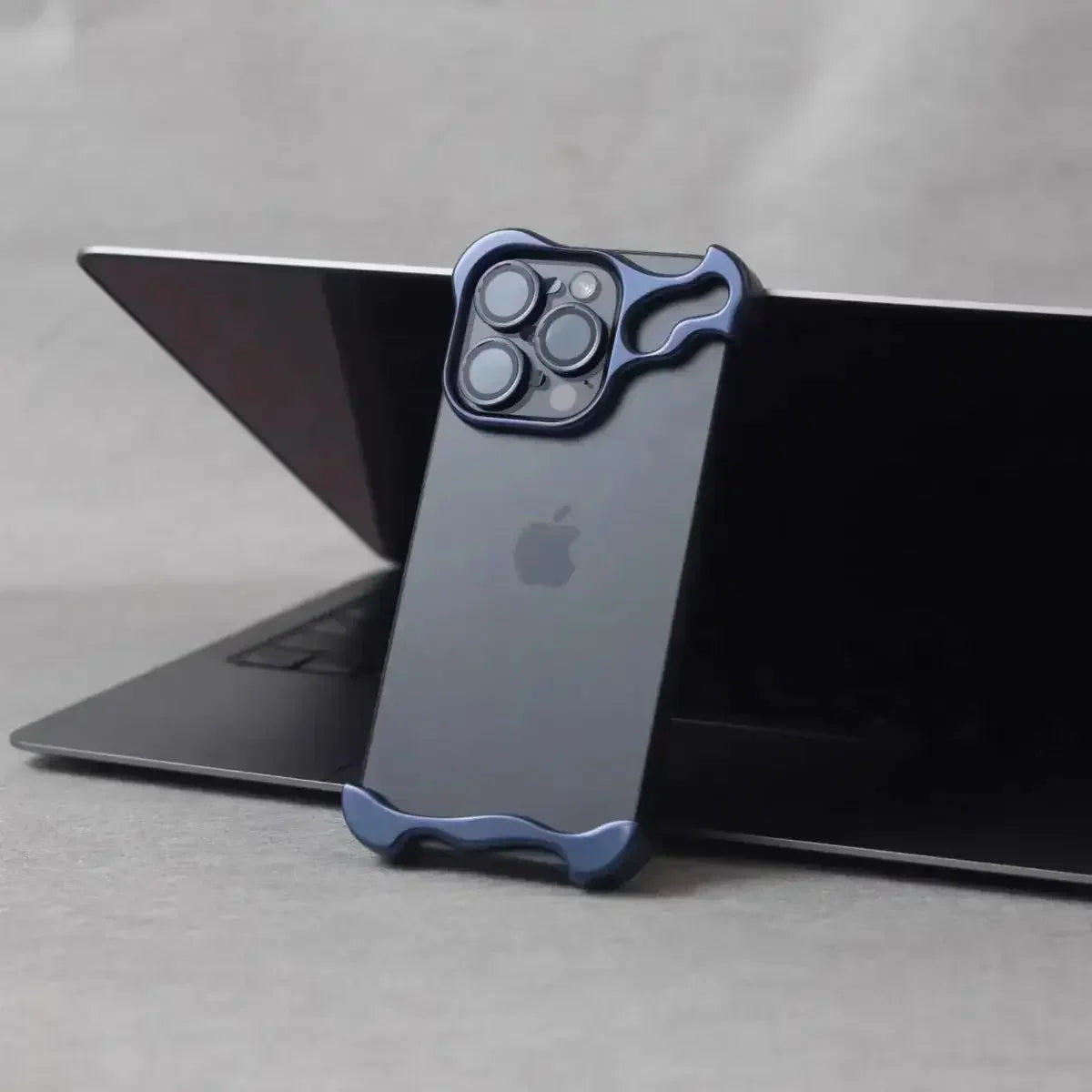 Unregelmäßige Metallstoßfänger Handyhülle für iPhone 17 16 15 14 13 12 Pro Max Plus Linsenfilmschutz Nackte Aluminium Stoßfeste Abdeckung