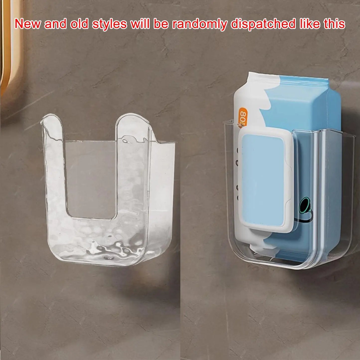 Stanzfreie Toilettenpapierhalter-Box, Feuchttücherbox, Wandhalterung für Feuchttücher, Taschentuch-Organizer, selbstklebender Papierhandtuchspender