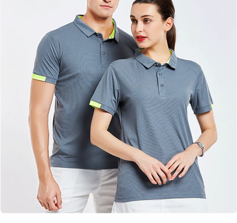Schnell trocknendes Kurzarm-POLOSHIRT Für Outdoor-Sport und Fitness Atmungsaktives und kühles Mesh-Revers-Oberteil