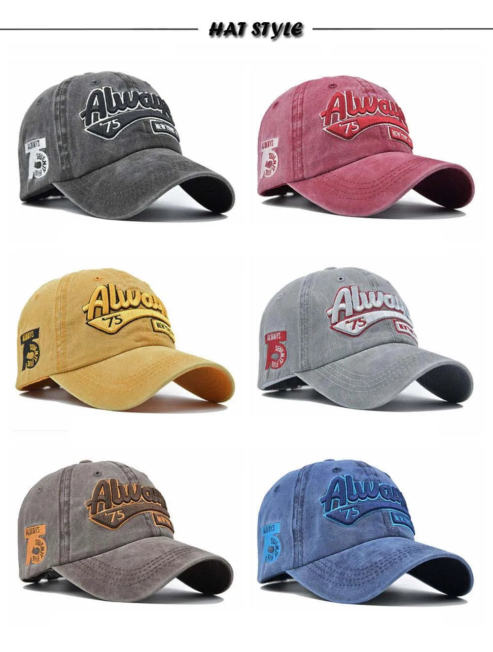 Casquette de baseball brodée pour femmes et hommes, nouvelle casquette de soleil unie printemps-été, casquettes de sport rétro lavables, casquette de pêche hip-hop