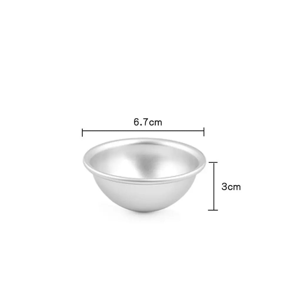 Sphere Bath Half Round Daifuku Dessert Pan Tin Baking 3D Aluminum Ball Mochi Mold Cake Pastry Mould Snowball