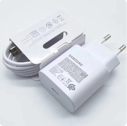 Samsung M55 M54 F55 A36 A16 5G 25W Ladegerät Super Fast Charge Adapter für Galaxy S25 S24 S23 S22 S21 S20 Note20 Ultra Note10 Plus