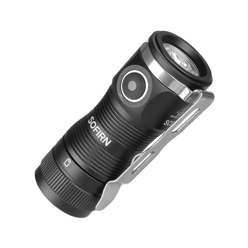 Sofirn Mini SC13A Anduril Lampe torche puissante 519A LED 1300lm 18350 Lampe LED rechargeable 95 IRC élevé avec aimant