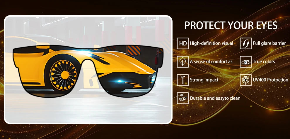 Lunettes de soleil homme, nouvelle collection, lunettes de soleil carrées polarisées, lunettes de protection solaire TR90 avec protection UV