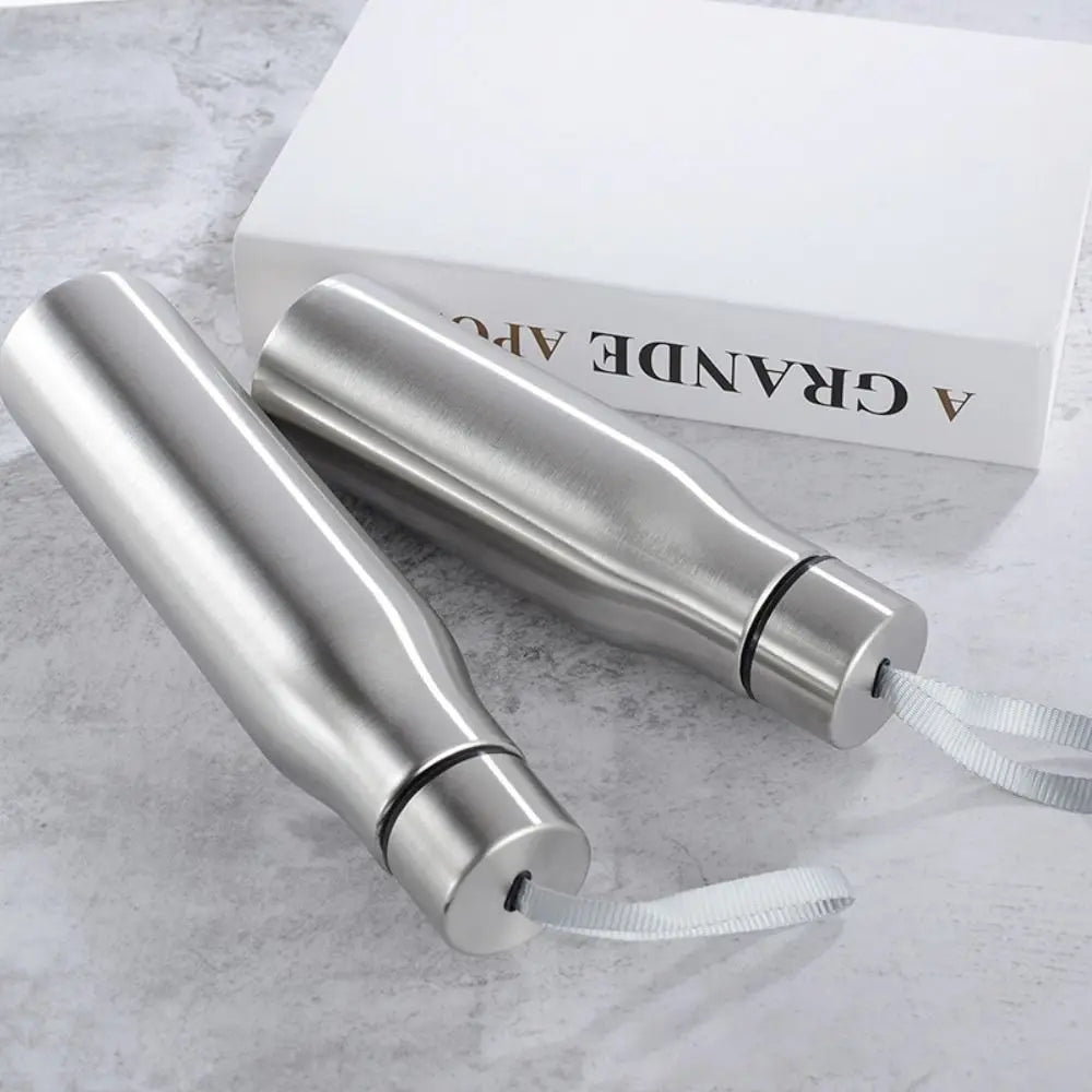 500ml/1000ml Stainless Steel Water Bottle with Handle Portable Hot Cold Water Bottle for Cycling Sports Travel