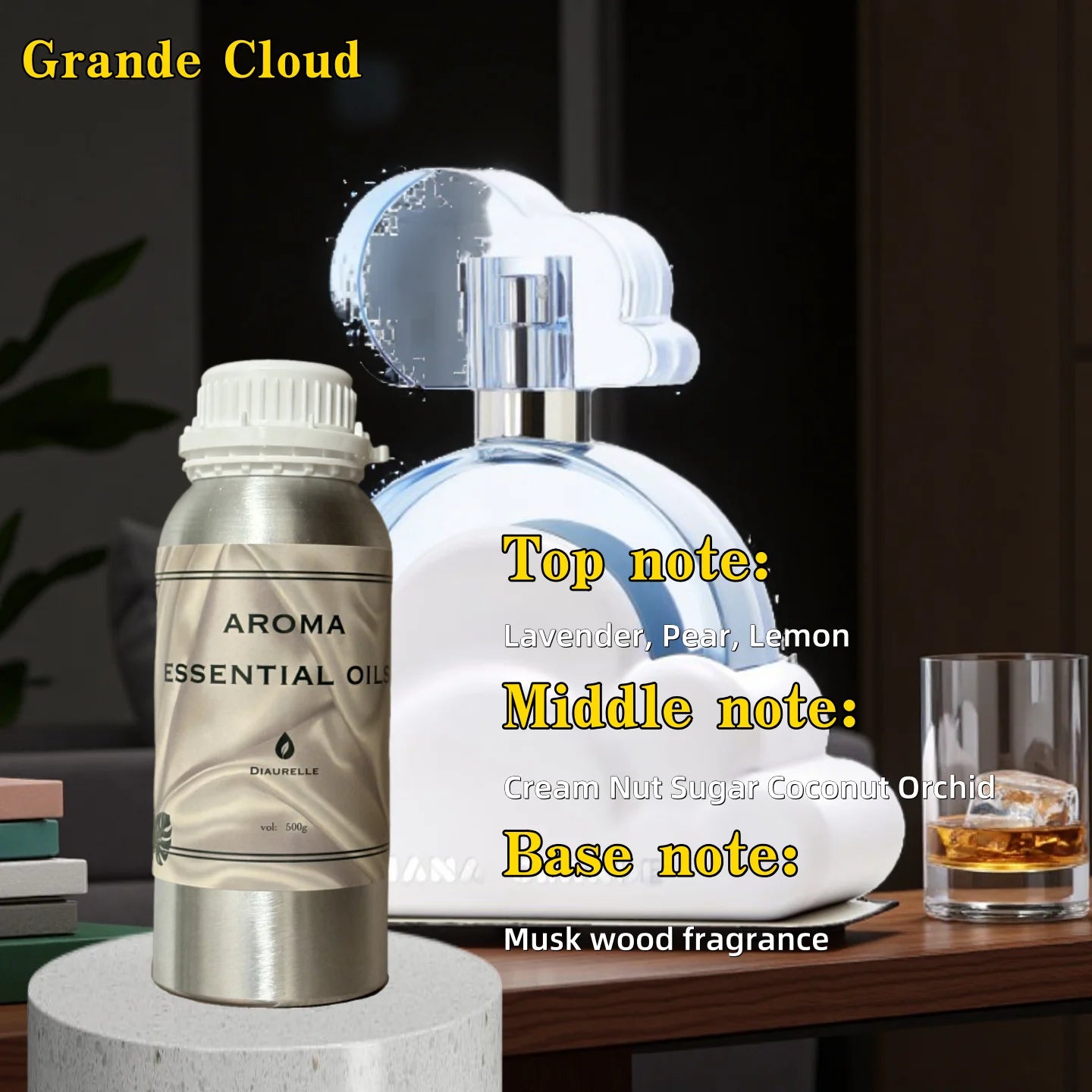 Huile Essentielle Parfumée Grande Marque Hôtel France 500ML Diffuseur de Parfum Machine Purificateur d'Air Huile Essentielle Végétale Pure pour Hôtel