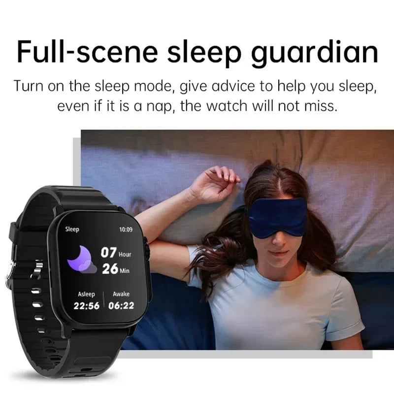 Montre intelligente LAXASFIT Bluetooth Talk Montre intelligente avec alerte de message Moniteur de fréquence cardiaque Montre de sport pour hommes et femmes Android IOS