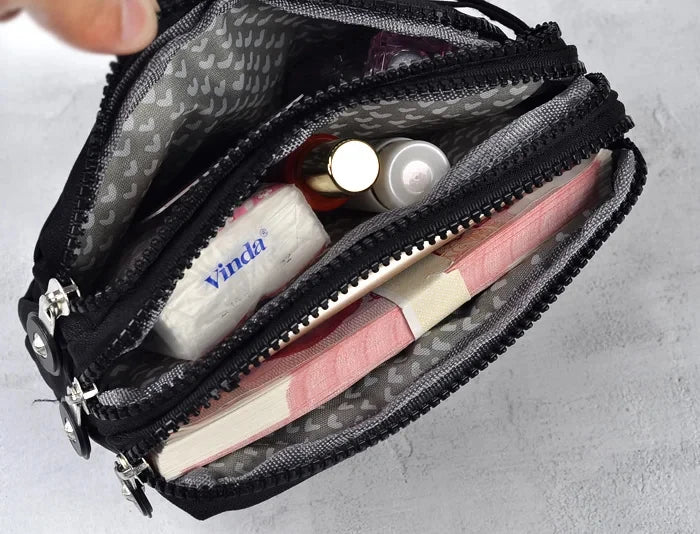 Damen Umhängetasche Wasserdichte Tragetasche Lässige Nylon Handtasche RFID Leichte Kuriertasche