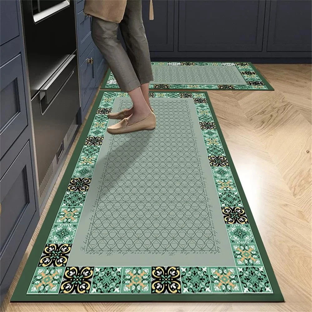 1 TAPIS de sol de cuisine imperméable, antidérapant, anti-saleté Tapis de pied Tapis de sol domestique Tapis long en velours cristal Tapis de porte 바닥 깔개