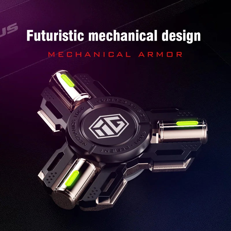 Permanenter Leucht-Fidget Spinner Hand Spinner Legierungsmaterial Lange Rotation Hohe Geschwindigkeit EDC Kind Erwachsener ADHS Stressabbau Spielzeug Geschenke