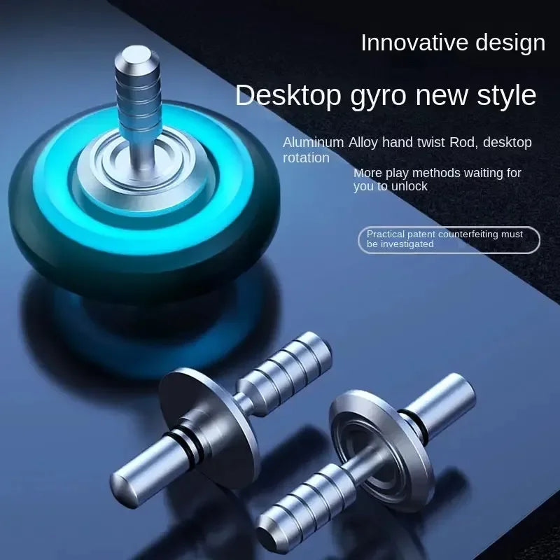 YIJOO Leuchtender Fingerspitzen-Kreisel EDC Sensorik-Spielzeug Metall Leiser Fidget Spinner Regenbogenlicht Fidget Toys
