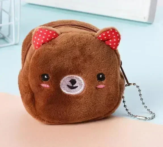 Cartoon Süße Schweinchen Geldbörse Kawaii Portemonnaie Weiche Plüsch Münztasche Schlüssel Kopfhörer Münz-Organizer Beutel Reißverschlusstasche Kindergeschenk